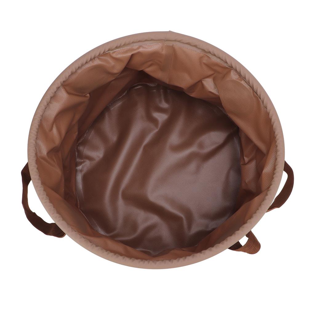 Faltbarer Eimer Verschleißfest Platzsparend Tragbarer Faltbarer Eimer für Outdoor-Camping Reisen 20L Khaki