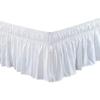 Twin/Full/Queen/King Size Bed Skirt Dust Ruffle Fit Bedspread Double Bed Skirt Adjustable Elastic Belt 40cm Height Jupe De Lit