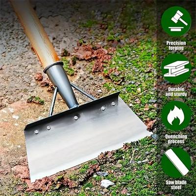 1ks, zahradní lopata z nerezové oceli, multifunkční a bezúdržbový kovový nástroj na odplevelování, venkovní zahradní lopata na čištění domácností