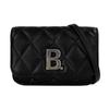 [Pre-Owned] Black Quilted Leather Crossbody Bag - Excellent #141QY0K