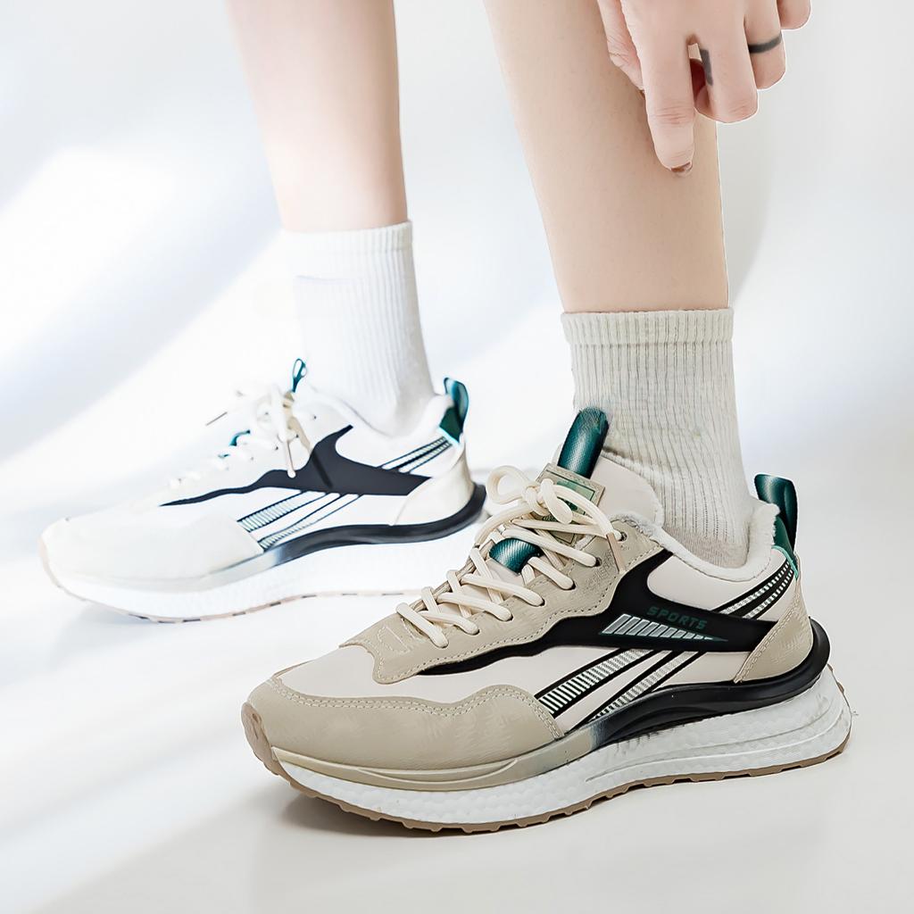 Fleece Sportschuhe Damen Neue Paar Freizeitschuhe Ins Plattform Forrest Gump Schuhe Warme und Verdickte Baumwollschuhe