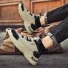 Hot Selling Men's Lace-up Ankle Boots 2025 Autumn High Top Man Platform Boots Comfort Non-Slip Motorcycle Boots Men Work Shoes