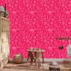 Wallpaper School Supplies Pink and Powder Pink for Living Room and Bedroom 50x1000