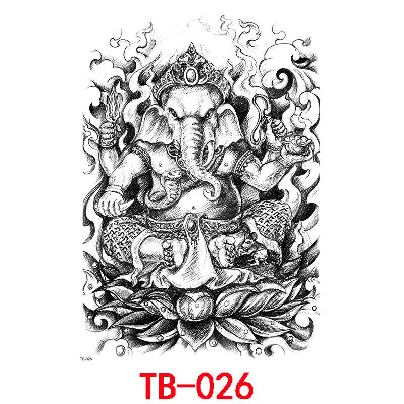 Tatuaj Autocolant Impermeabil Spate Complet, Tatuaj Autocolant Spate Complet Gheișă Carp Koi Imagine Mare Personaj Zhao Yun Guan Yu Tatuaj