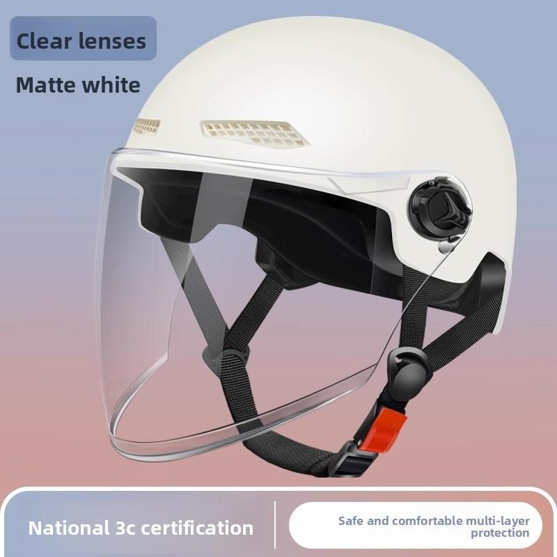 Helmet, Electric Car, Men's and Women's ABS Half Helmet, Sun Protection, UV Protection, Cycling Helmet, Summer Breathability
