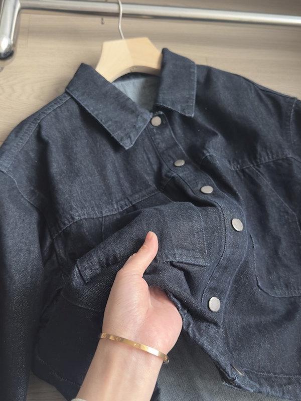 2026 Spring Retro Color Block Patchwork Denim Jacket - Women's Slim-Fit Casual Lapel Short Coat