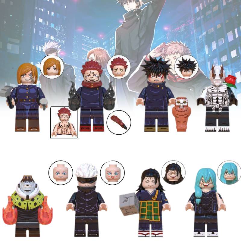 Kaisen Building Jujutsu Block Toy Mini Figures Diy Model Abs Plastic Gift Kids