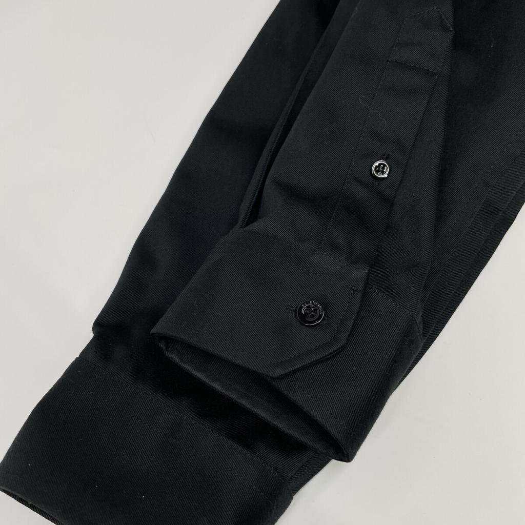 Balenciaga 2019 603106 Black Logo Double Sleeve Shirt Tops 37 blackUsed