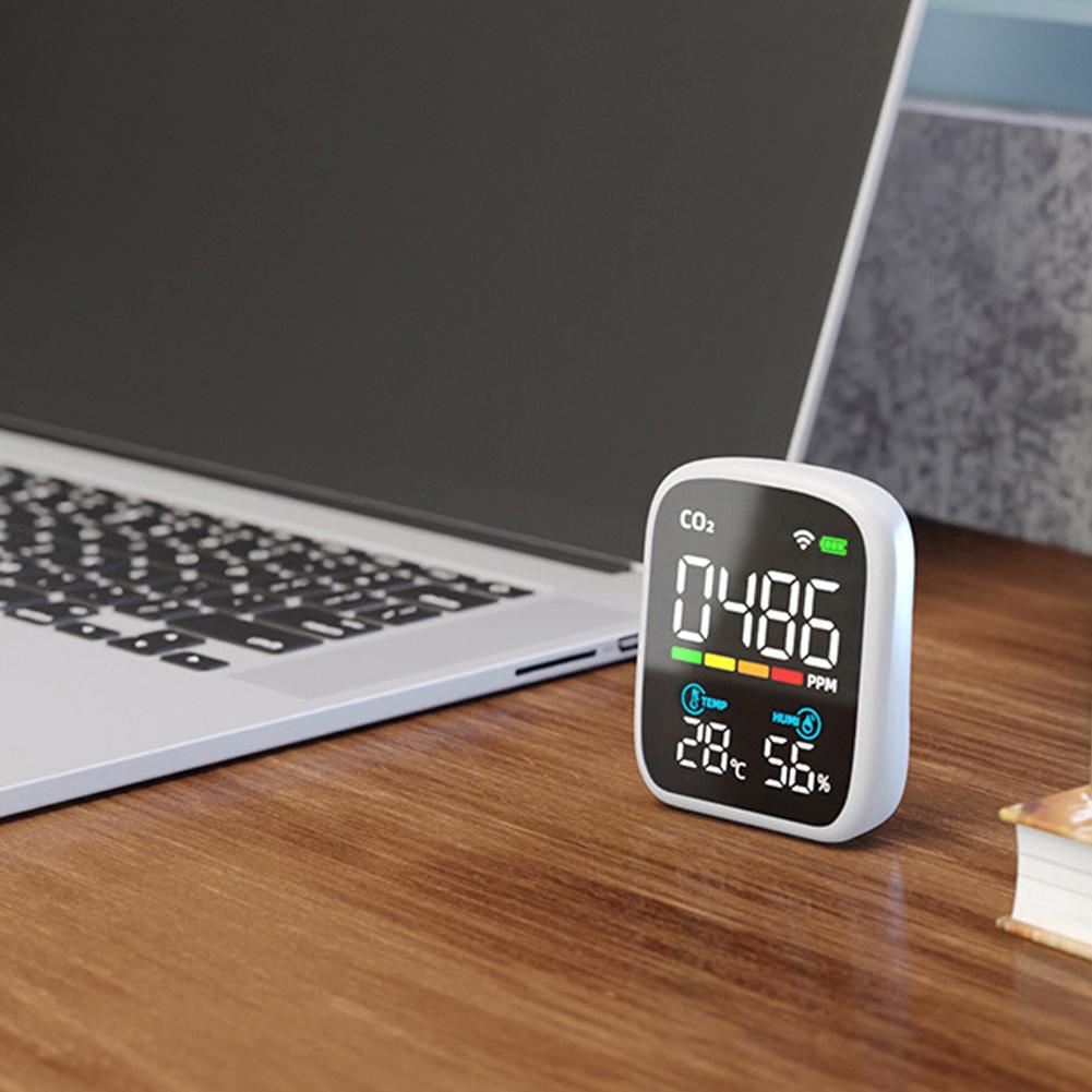 Portable LED Display PM2.5 Detector Multifunctional Temperature and Humidity Test Meter Laser Particle Sensor Household