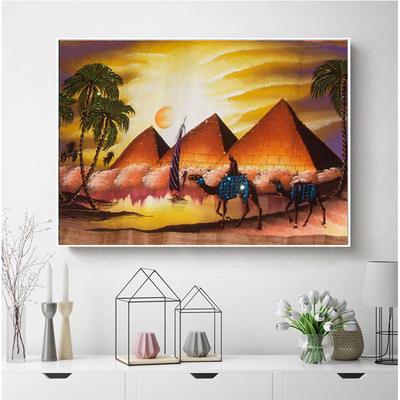 Pittura diamante Paesaggio Egitto Piramide Punto croce Mosaico Diamante Ricamo Modello Strass