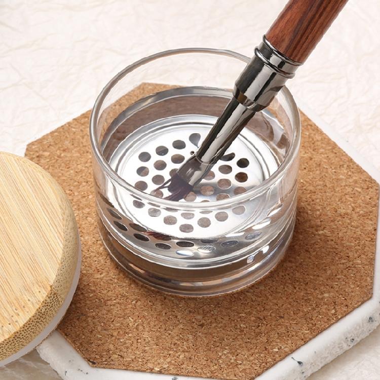 Multi Purpose Transparent Brush Washer Thickened Glass Design For Nail Art Gel Polishing And Accessories