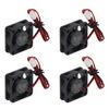 3010 DC Borstlös Fläkt 2-pin Terminal Lågt Ljud Mini DC Kylfläkt för 3D-Skrivare Extruder Hot End V6 V5 CPU 4st DC 24V