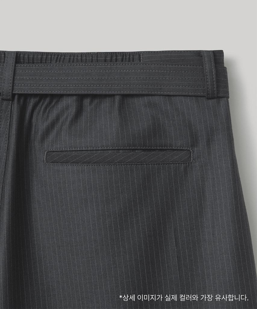 ANOTHER OFFICE Hemingway Stripe Bermuda Pants (Heather Charcoal)