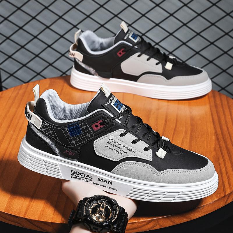 

Breathable little white shoes men s trendy men s shoes versatile platform sports board shoes casual trendy shoes large size 44