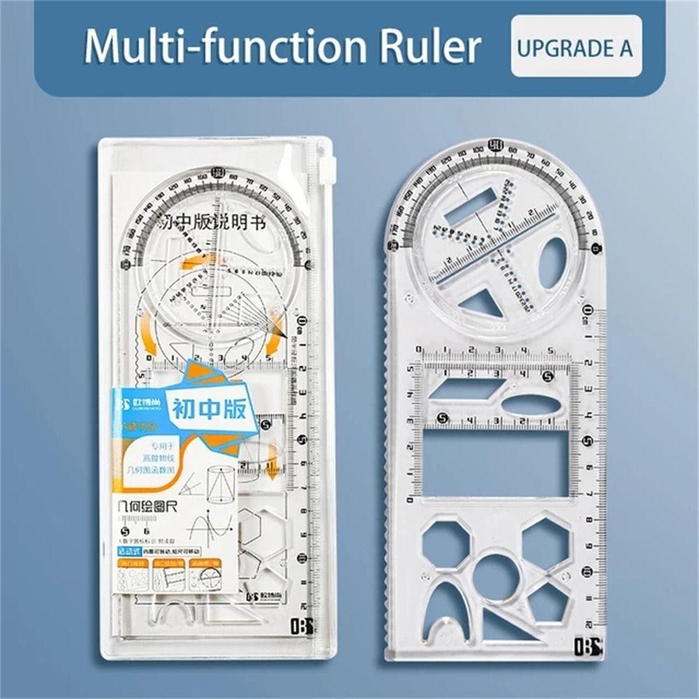 Drawing Rulers Geometric Ruler Multifunctional Drawing Template Mathematics Ruler  Primary School