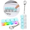 Keyboard Fidget Keychain 4 Keys Keyboard Clicker  with LED Light Button Stress Relief DIY for Adult Gifts To Relief Pass Time