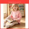 Girl Winter Sweater Set With Cotton Fabric For Middle Childhood Kids