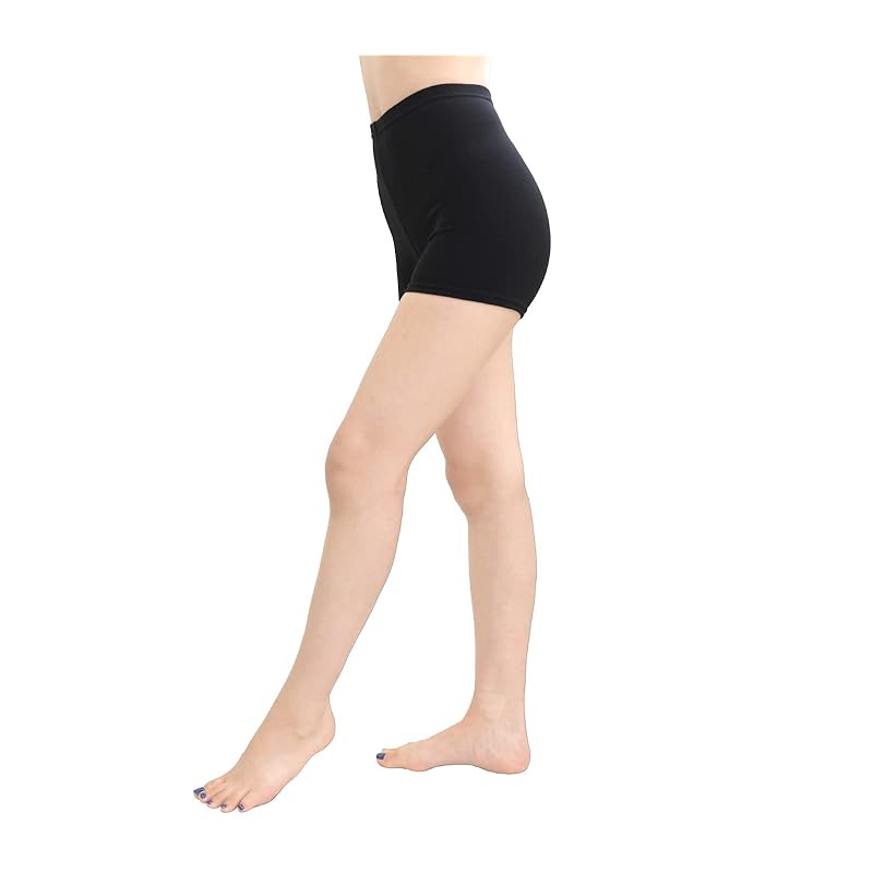 

[Laurea Acoa Core] black 1/4 length XL-2XL leggings pants cotton blend cotton ladies woman spats made in Japan elasticity stretch pants inner