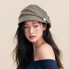British Style Pleated Octagonal Hat Solid Color Painter Hat Casual Eequestrian Hat  Travel