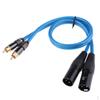 2 XLR Male To RCA Audio Patch Extension Cable Cord