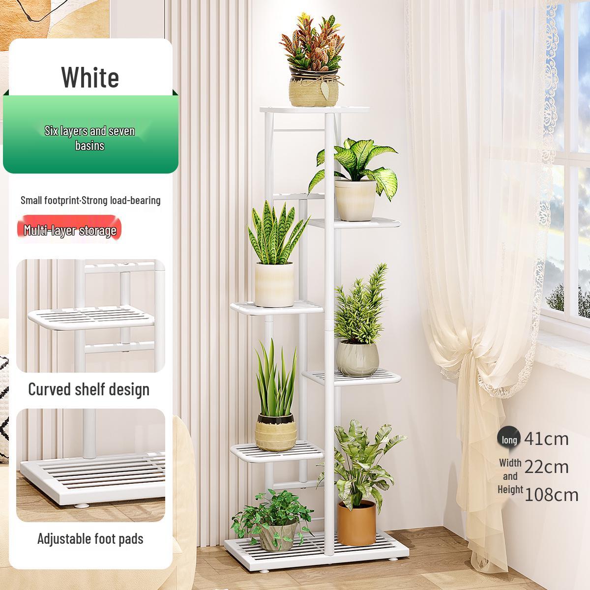 Скандинавская комнатная железная подставка для цветов - Многоярусная подставка для растений для украшения дома и балкона 3998₽