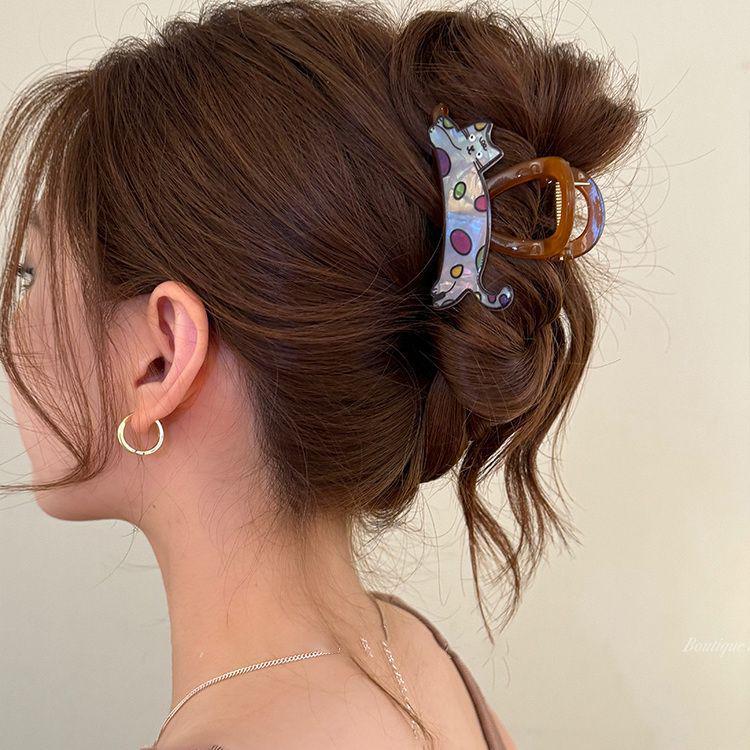 Elegant French Retro Small Shark Hair Clip for Thin Hair