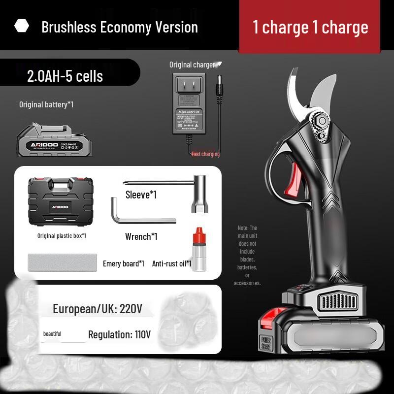 Jinjiangshi Cordless Electric Pruning Shears CN plug (adapter included)