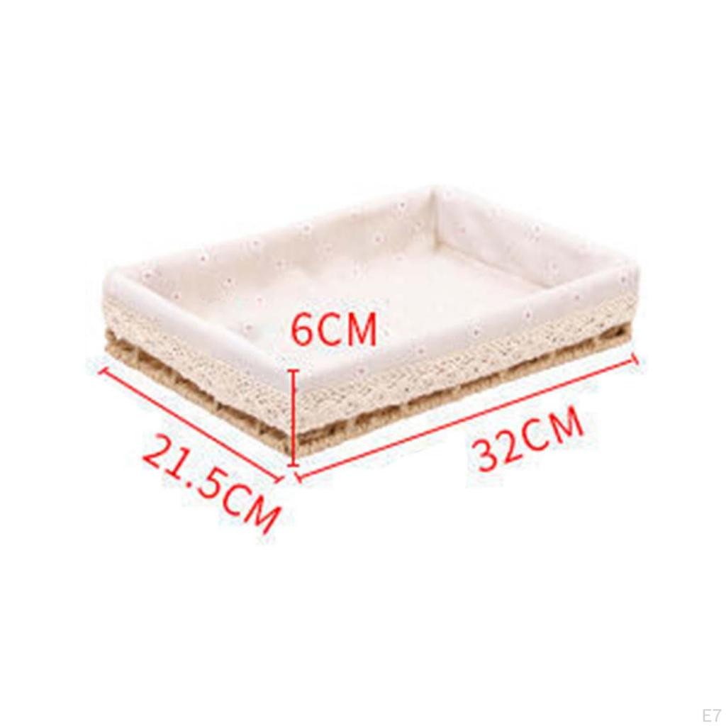 Baskets Cosmetic Box Braided Gift Home Appliance Desktop Sundries Organizer for bread fruit
