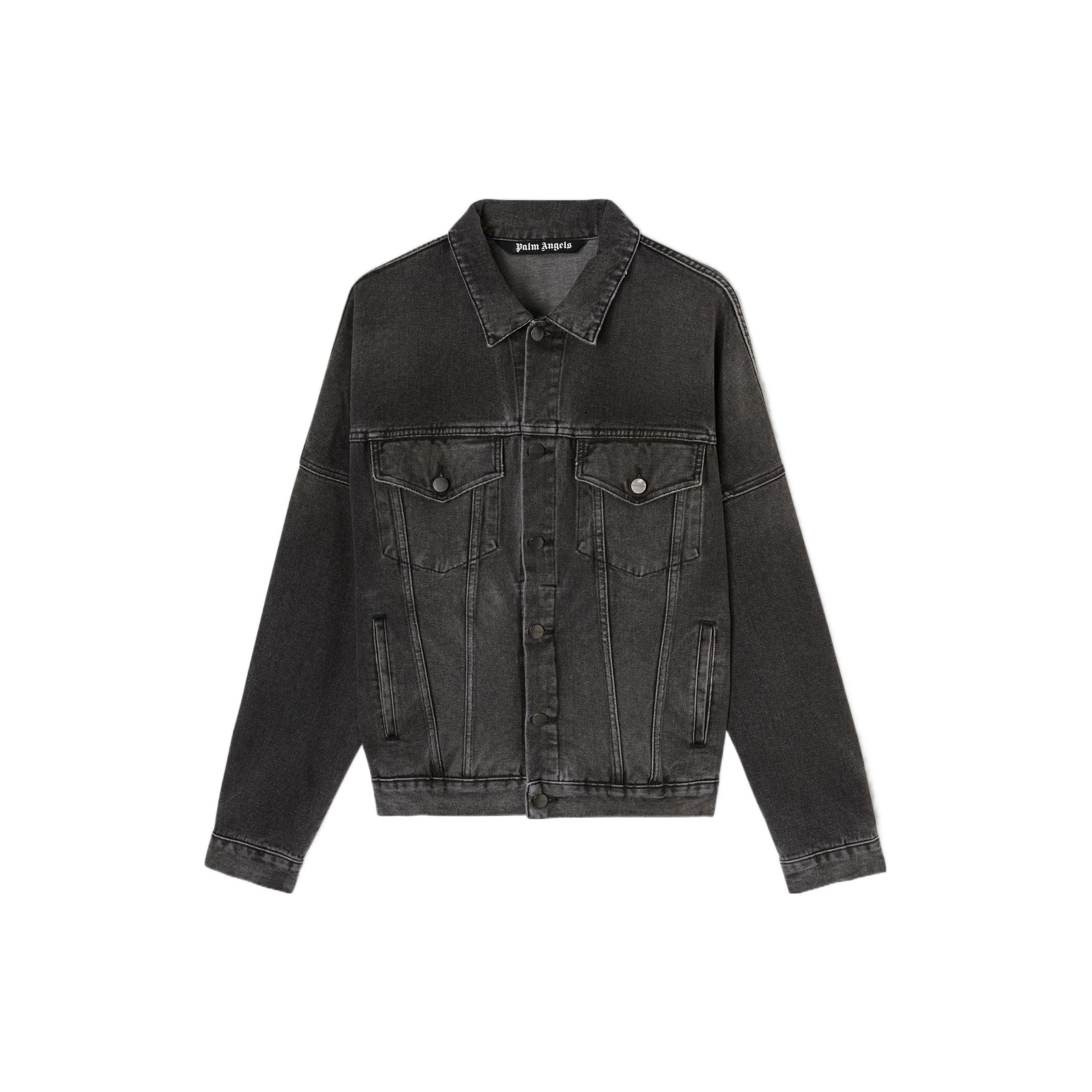 Palm Angels Logo Over Denim Jacket