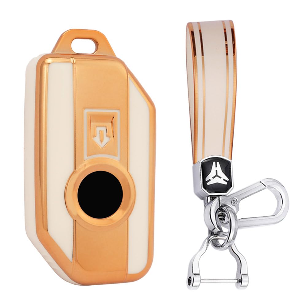 [KUNIO] Специальный чехол-держатель-крышка для ключа мотоцикла BMW, силиконовый, стильная защита, совместимый белый