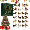 Christmas Adventure Calendar 2025 Christmas 2D Pendant Decor 2025 Horse Decorative Countdown Calendar For Wall Door Tree Hanging