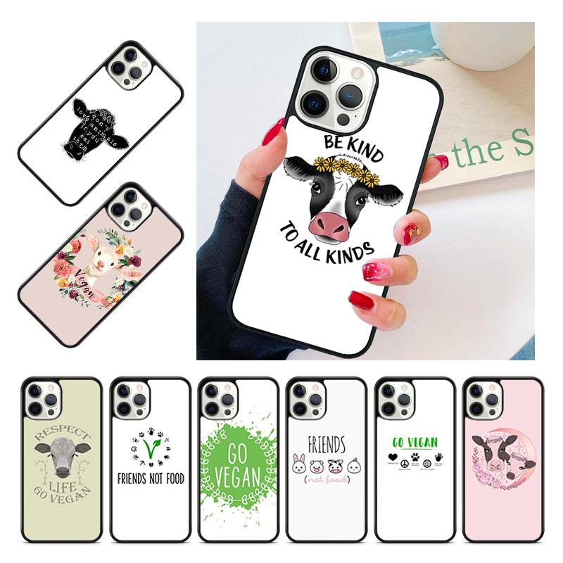 Vegan Pattern Coque Shell For iPhone 17 Air 15 16 14 13 12 Pro Max 11 Pro Max Plus Phone Case Cover