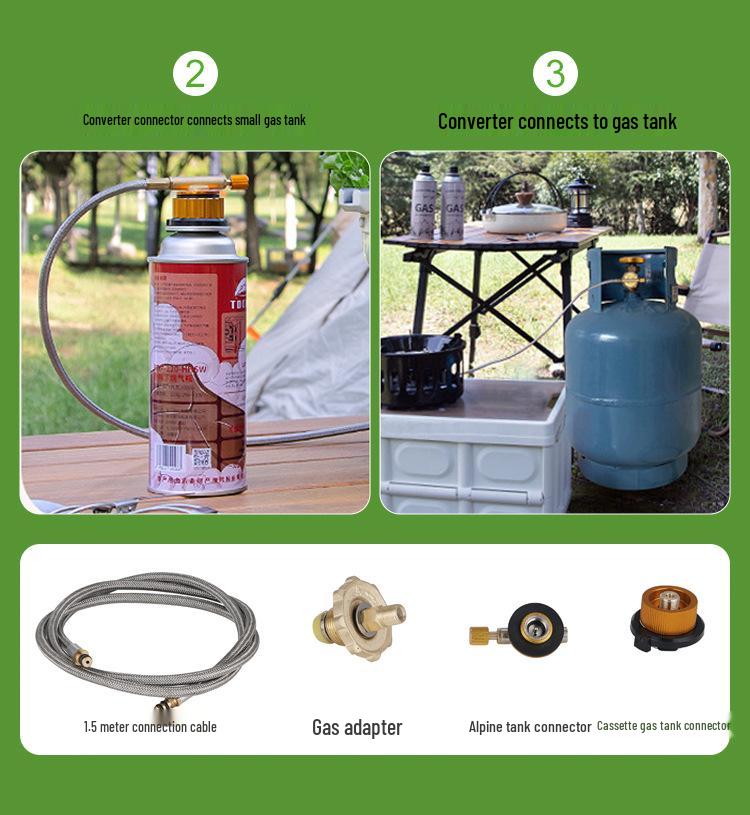 Nine-Head Portable Outdoor Gas Stove for Camping and Picnics