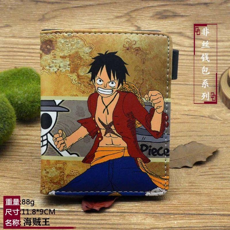 Anime One Piece Wallet Luffy Zoro Tony Tony Chopper PU Print Coin Purse Cartoon Kawaii ID Card Holder Short Wallet Kid Gifts