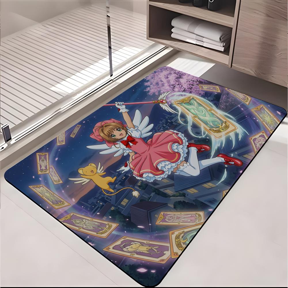 ANIME C-Cardcaptor Sakura Floor Mat Absorbent Floor Mat Non-Slip Entrance Rug for Bathrooms Restrooms and Toilets