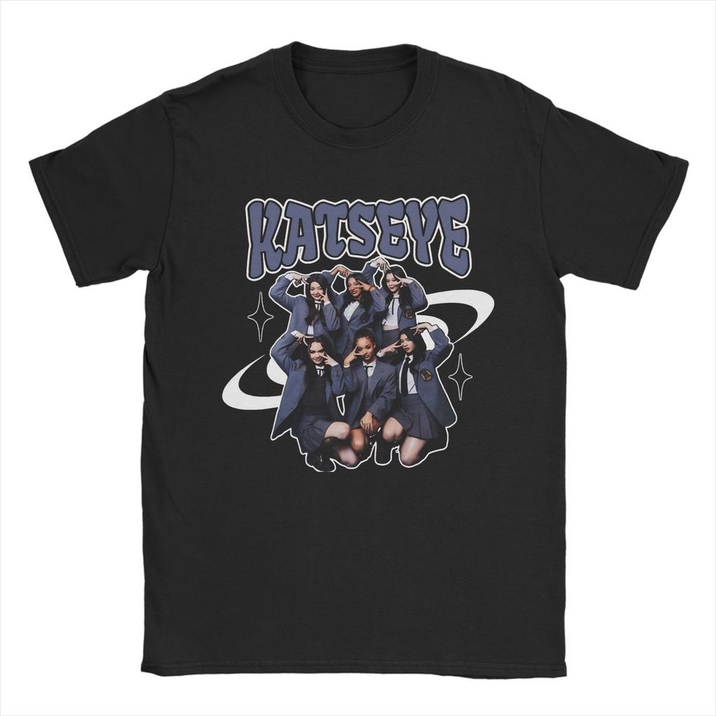 KATSEYE Kpop Girl Group Graphic Printed T Shirts Men Women  Pure Cotton  Tee Shirt Clothing
