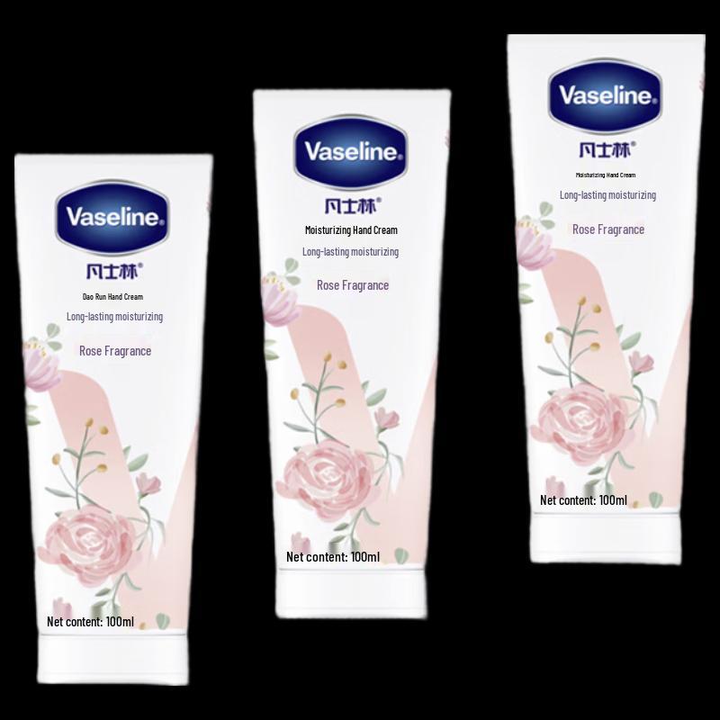 Vaseline Rose Scented Moisturizing Hand Cream 3-Pack