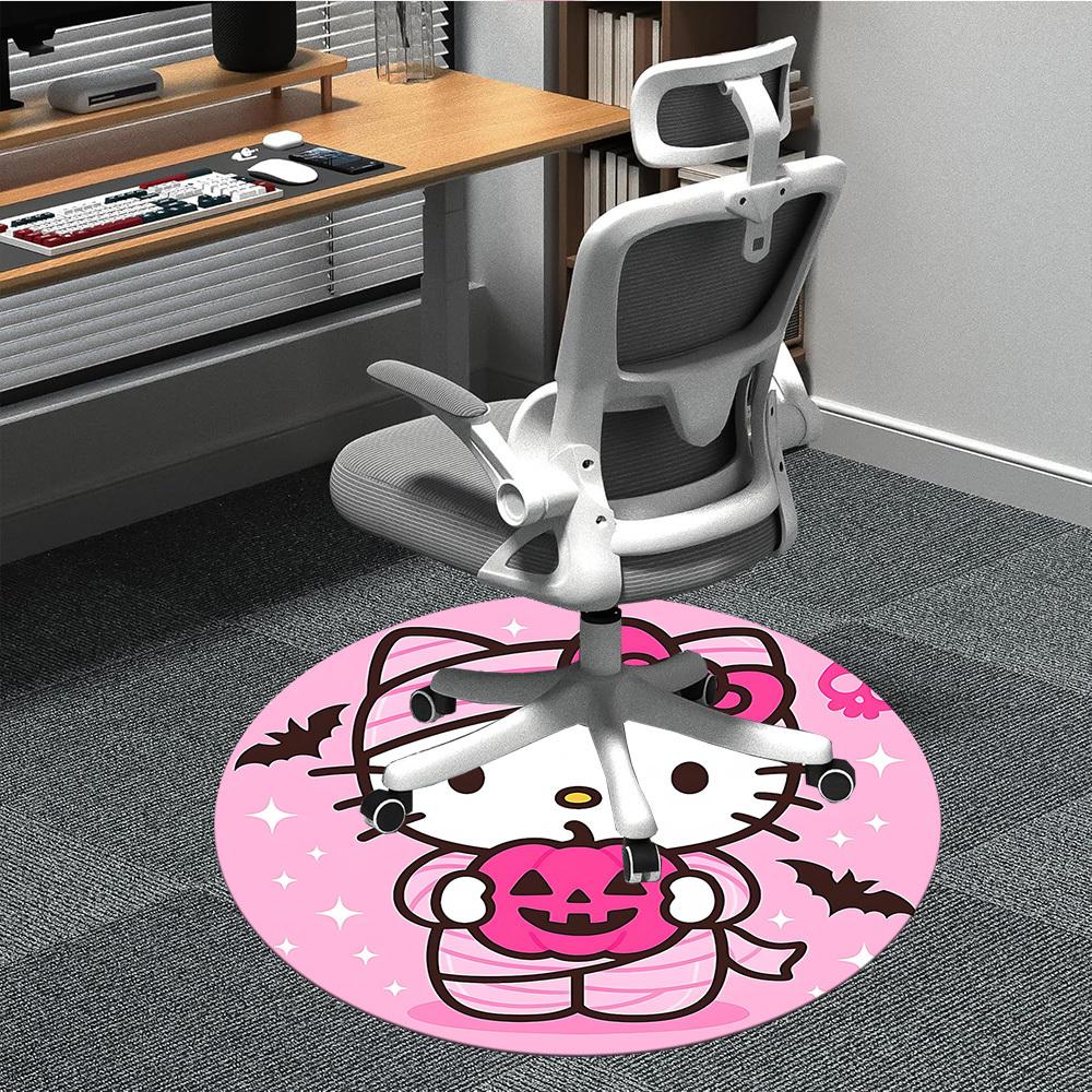 

1pc Hello Kitty Chair Carpet for Office Non-Slip,Machine Washable Rug for Office, Room - Holiday Decor - Machine Made yy251017202 80cm by 80cm