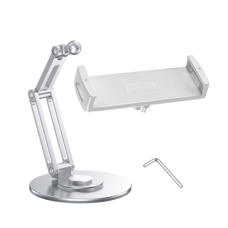 Adjustable Tablet Stand with 360 Degree Rotatable Base Foldable Tablet Holder for Mobile Phone Desk Ergonomic Notebook