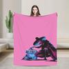 Demon KPop Blanket  Soft Funny Plush Throw Blanket For Kids Bedroom Flannel Bedspread Bed Cover
