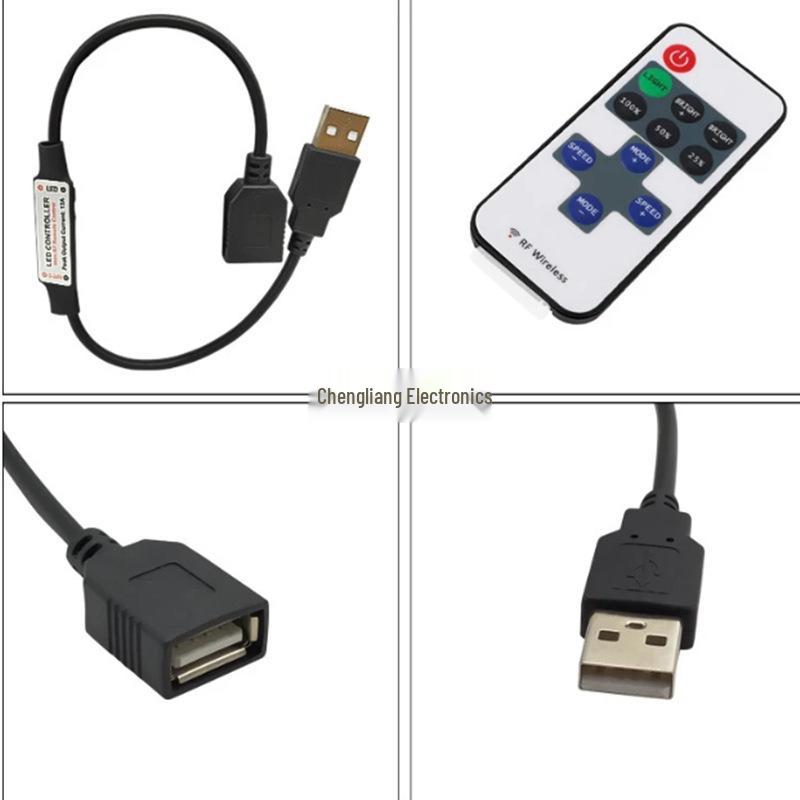 RF Wireless LED Strip Light Controller with 11-Key Remote