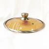 Stainless steel 16-32cm  thickened wide edge perspective pot cover glass cover for household Universal explosion proof pot Lid