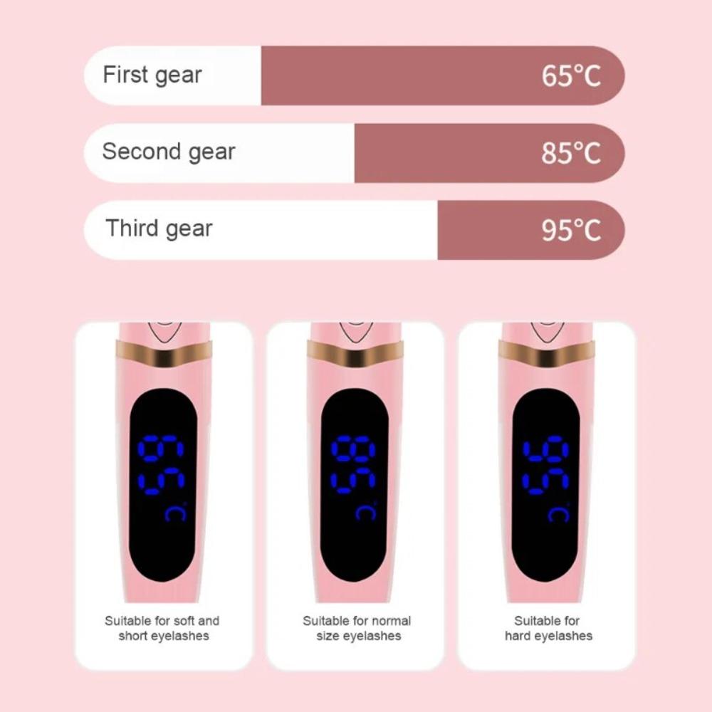 Digital Display Electric Eyelash Curler 3 Gear Heated Eyelashes Curler Lashes Curling Tool  Styling