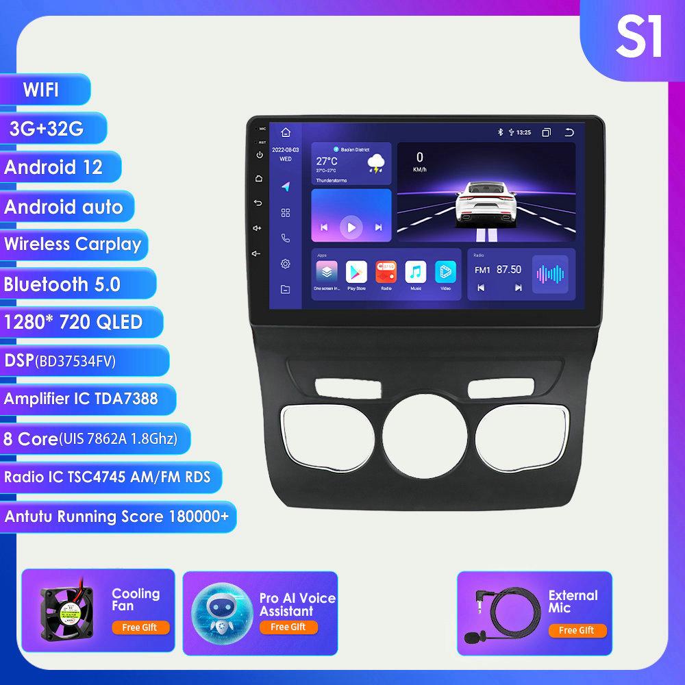 Hizpo 8G 128G 2Din Android 12 Car Radio for Citroen C4 2 B7 2013 2014 2015 2016 Multimedia Video Player Stereo RDS Nav GPS Bluetooth  RDS DSP DVR Cam