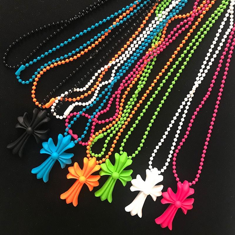 Vintage Crucifix Religious Punk Pendant Amulet Cross Necklace Pvc