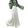 Autumn & Winter Women's Knit Pleated Midi Skirt: Slimming, A-Line, Tassel, Hip-Covering, Big Swing Design