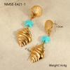 GEMCHIC Women's Summer Ocean Style Drop Earrings Gold Plated Conch Shell & Starfish Dangle Earrings Beach Vacation Jewelry