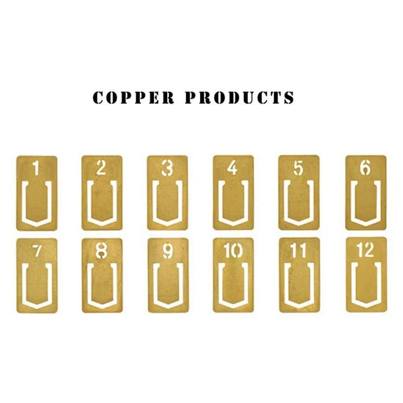 

12 шт./лот винтажная медная закладка для книг, мини-закладка Reto Metal для книг, офисные принадлежности, школьные принадлежности, магазин канцелярских товаров