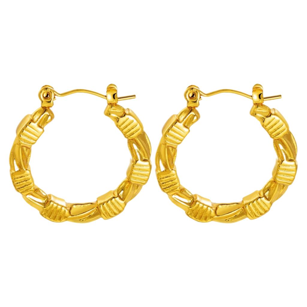Boucles d'Oreilles en Acier Inoxydable pour Femmes Vintage Luxe Élégant Bijoux en Acier Titane