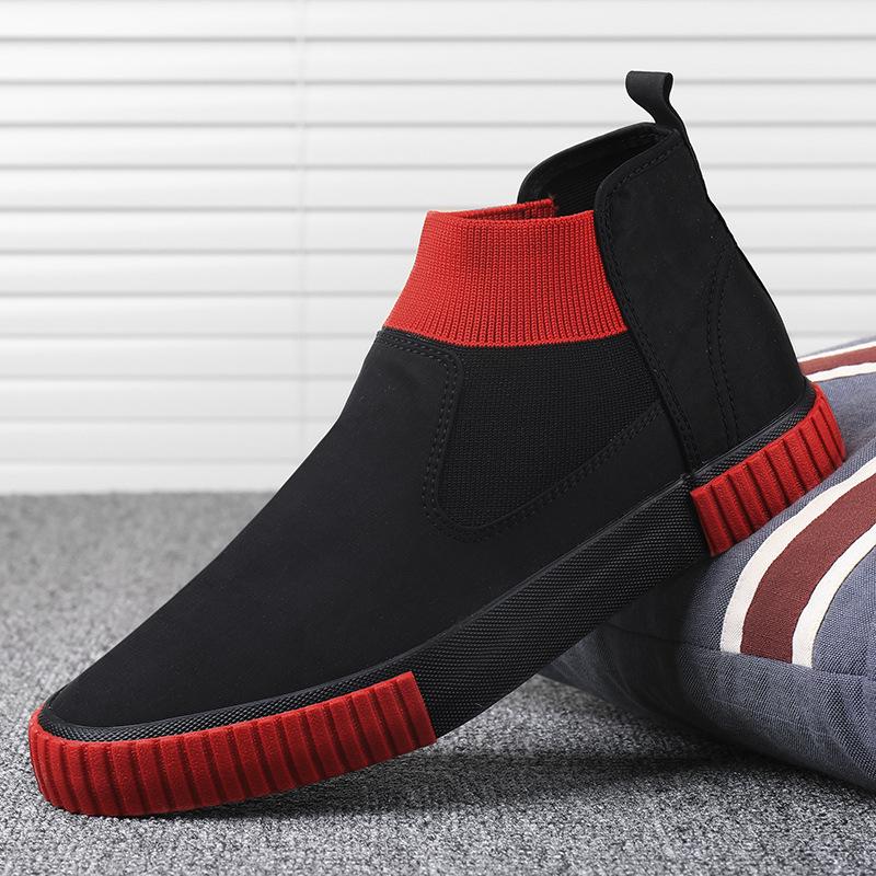 Men's Spring Canvas Slip-On High-Top Casual Shoes